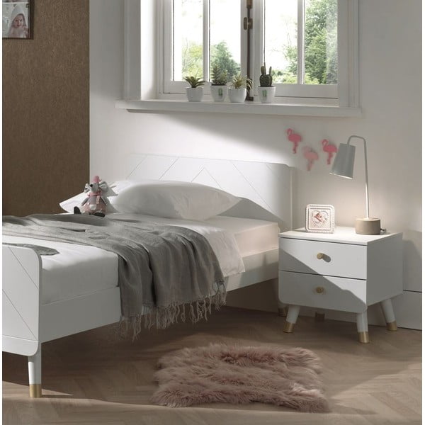 Bijeli dječji noćni ormarić od borovine Vipack Billy-image-1