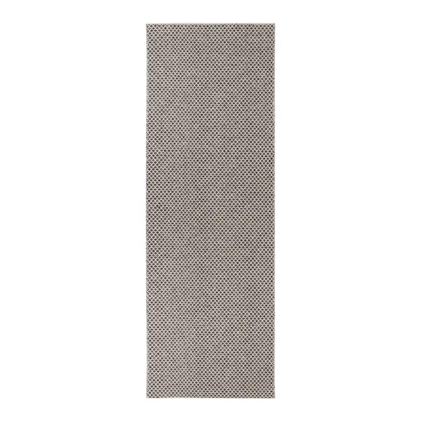Bež-crna tepih staza pogodna za eksterijer Narma Diby, 70 x 250 cm