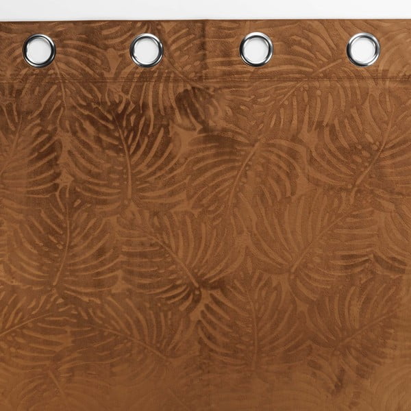 Smeđa zavjesa od samta 140x240 cm Analia – douceur d'intérieur-image-2