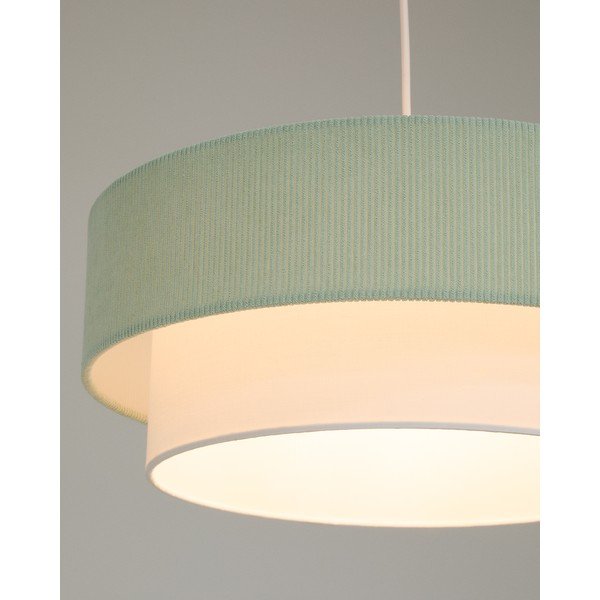 Bijela/tirkizna dječja svjetiljka s tekstilnim sjenilom Bianella – Kave Home-image-2