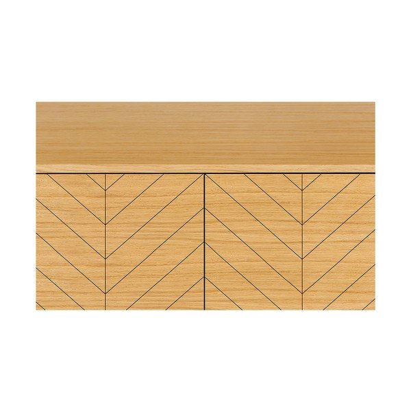 Komoda s detaljima od hrastovog drveta Woodman Camden Herringbone-image-1