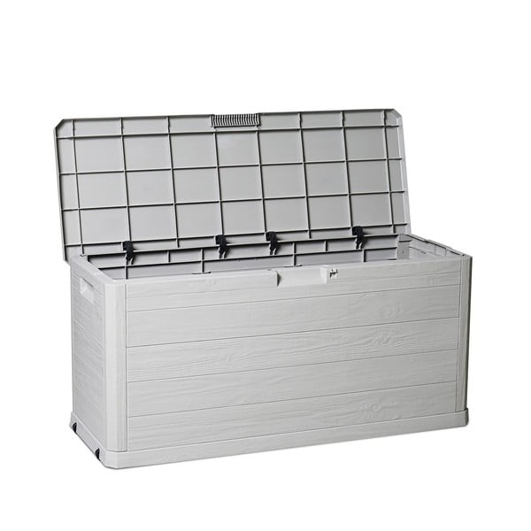 Svijetlo siva plastična vrtna kutija za pohranu Woodys – Toomax-image-3