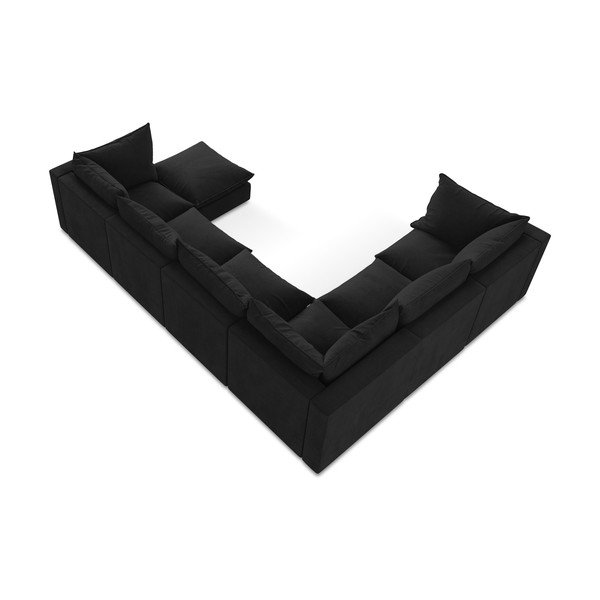 Crna kutna garnitura (s lijevim kutom/u obliku slova "U") Manao – Makamii-image-3