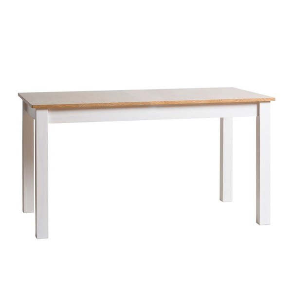 Bijeli stol za blagovanje od punog borovog drveta Marckeric Jade, 120 x 70 cm