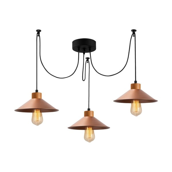 Viseća svjetiljka u bakrenoj boji s metalnim sjenilom Manavgat – Opviq lights