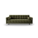 Zelena baršunasti sklopiva/s prostorom za odlaganje sofa 222 cm Bali – Cosmopolitan Design