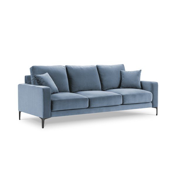 Svijetloplava baršunasta sofa Kooko Home Harmony, 220 cm-image-3