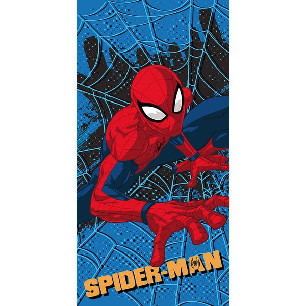 Crveni/plavi dječji ručnik od mikrovlakana 70x140 cm Spider-man – Jerry Fabrics