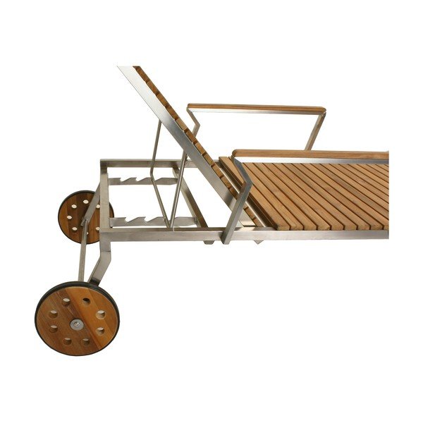 Smeđa metalna vrtna ležaljka Denver – Garden Pleasure-image-2