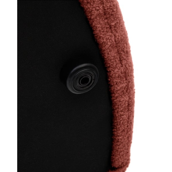 Tabure od bouclé tkanine boje terakote Kaeli – Kave Home-image-4