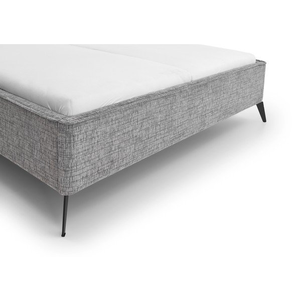 Sivi tapecirani bračni krevet bez podnice 180x200 cm Alicante – Meise Möbel-image-4