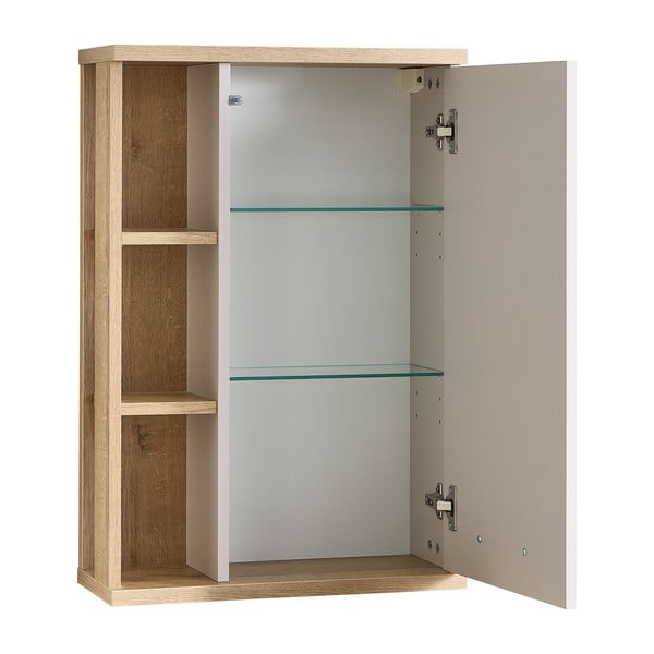 Krem zidni kupaonski ormarić u dekoru hrasta 50,5x74,5 cm Quickset 966 – Pelipal-image-2