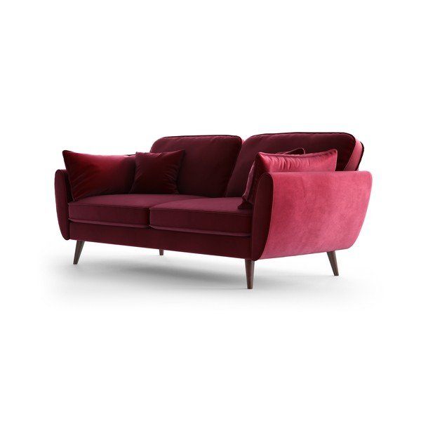 Crveni baršunasti kauč My Pop Design Auteuil-image-3
