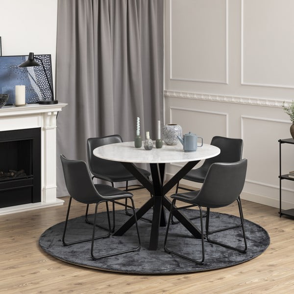 Blagovaonski stol s mramornom pločom Actona Heaven, ⌀ 110 cm-image-1