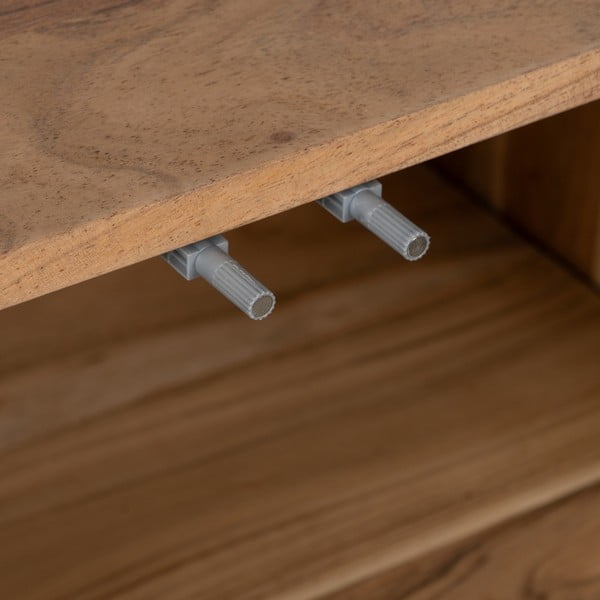 Vitrina od masivnog bagrema u prirodnoj boji 180x80x40 cm Creel – Ixia-image-3