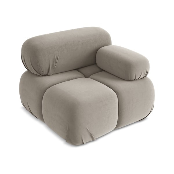 Bež baršunasti modularna sjedeća garnitura (s desnim kutom) Lokua – Makamii-image-2