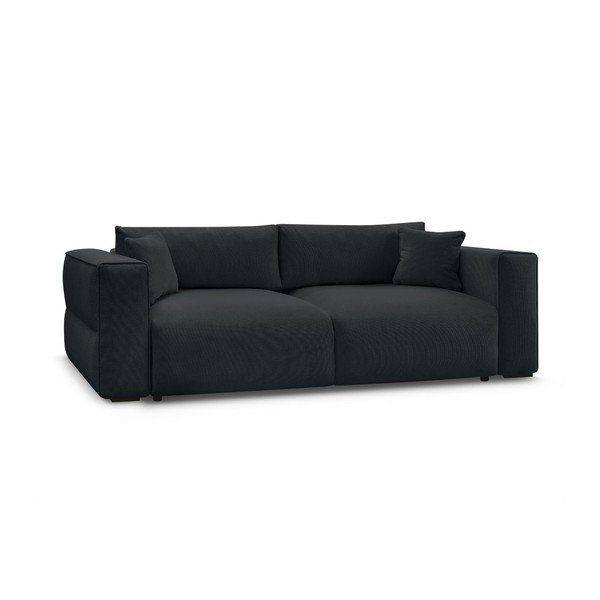 Crna sklopiva/s prostorom za odlaganje sofa 265 cm Ezechiel – Bobochic Paris-image-2