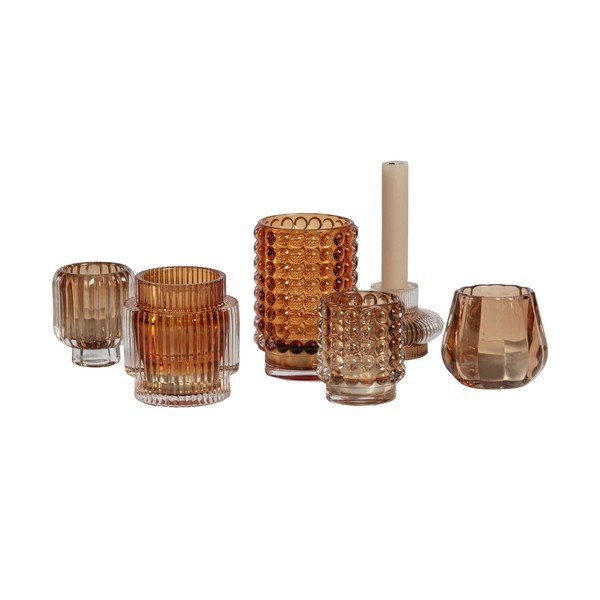 Set od 2 staklena svijećnjaka BePureHome Buble, visina 8 cm-image-1