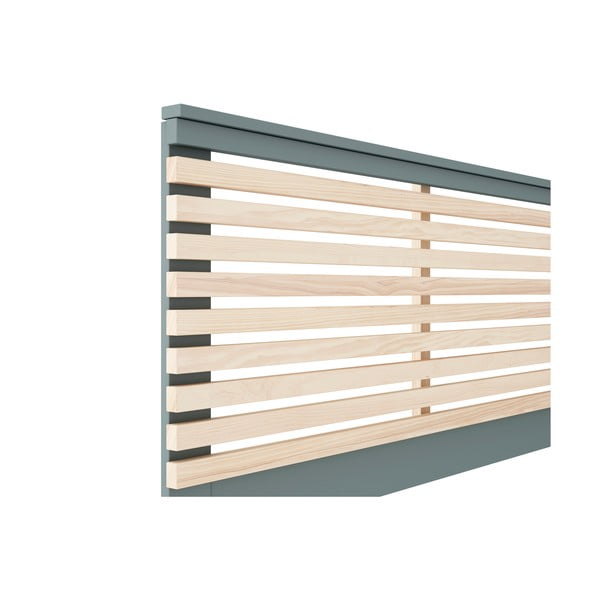 Uzglavlje u dekoru bora u prirodnoj boji/prljavo zeleno 146x100 cm Pisco – Marckeric-image-4