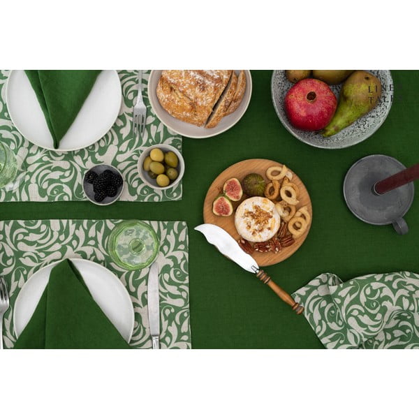 Laneni stolnjak 140x140 cm True Green – Linen Tales-image-3