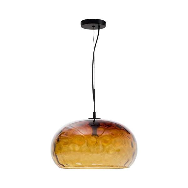 Jantarna staklena viseća svjetiljka sa staklenim sjenilom ø 40 cm Balma – Kave Home