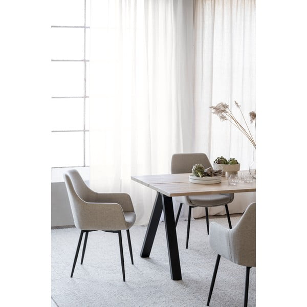 Blagovaonski stol na razvlačenje s hrastovom pločom 220x100 cm Carradale - Rowico-image-2