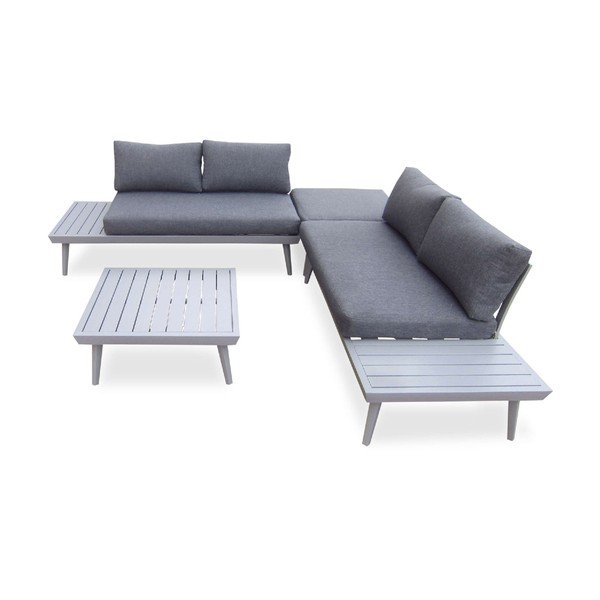 Set sivih vrtnih sjedala i stolića Bobochic Paris Vigo Gris-image-2