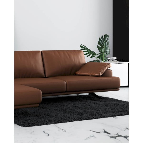 Konjak smeđa kožna kutna garnitura (s lijevim kutom) Prado – MESONICA-image-4