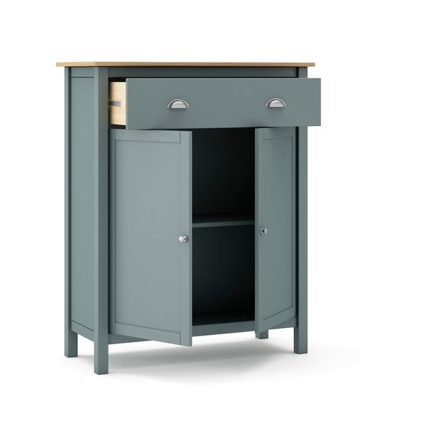 Komoda prljavo zelena od masivnog bora 90x110x40 cm Misti – Marckeric-image-4