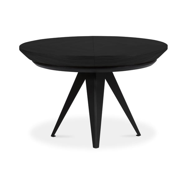 Okrugao proširiv blagovaonski stol s dodatnom pločom s crnom pločom stola ø 120 cm Magnus – Windsor & Co Sofas-image-2