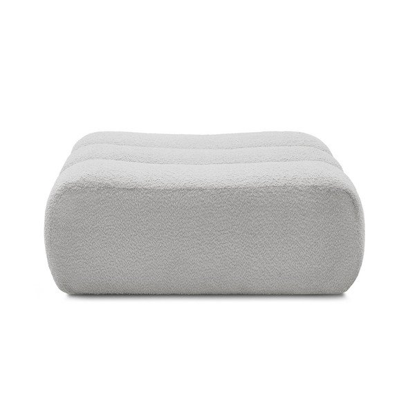 Svijetlo sivi tabure od bouclé tkanine Azra – Bobochic Paris