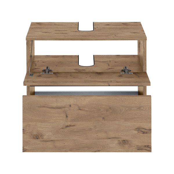 Ormarić za ispod umivaonika u dekoru hrasta u prirodnoj boji 60x55 cm Wisla – Støraa-image-3