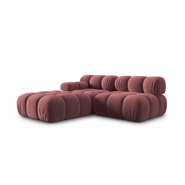 Ružičasta baršunasta sofa 282 cm Bellis – Micadoni Home-image-4