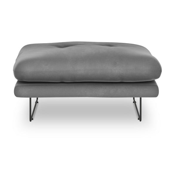 Sivi puf s baršunastim tapecirungom Windsor & Co Sofas Gravity