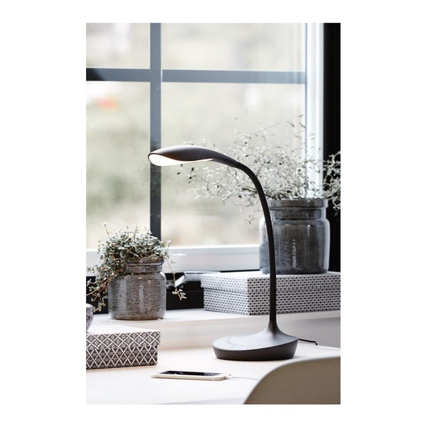 Crna stolna svjetiljka s USB priključkom Markslöjd Swan-image-2