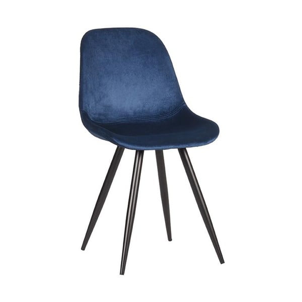 Tamno plave baršunaste blagovaonske stolice u setu 2 kom Capri  – LABEL51