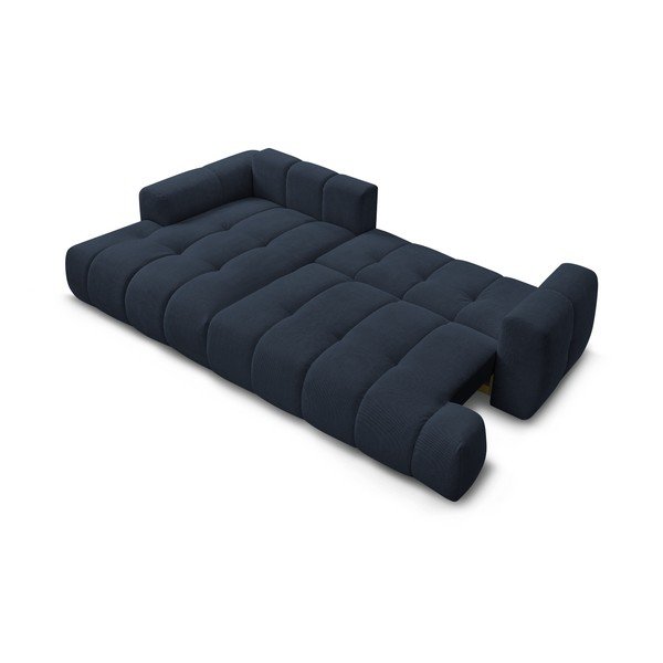 Tamno plava sklopiva/s prostorom za odlaganje kutna garnitura (s lijevim kutom/s ležaljkom) Fuji – Bobochic Paris-image-4