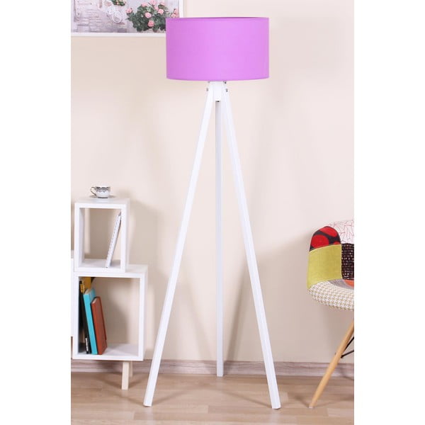 Bijelo-ljubičasta podna lampa - Magenta Home