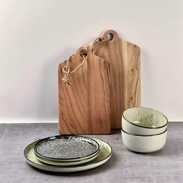 Crni/krem desertni tanjur od kamenine ø 20 cm Gravel – ONA-image-1