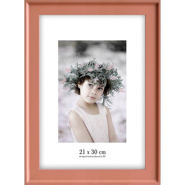 Narančasti zidni okvir Styler Malaga, 28 x 37 cm