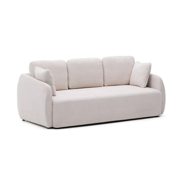 Krem sklopiva sofa od šenila 225 cm Laira – Kave Home-image-2