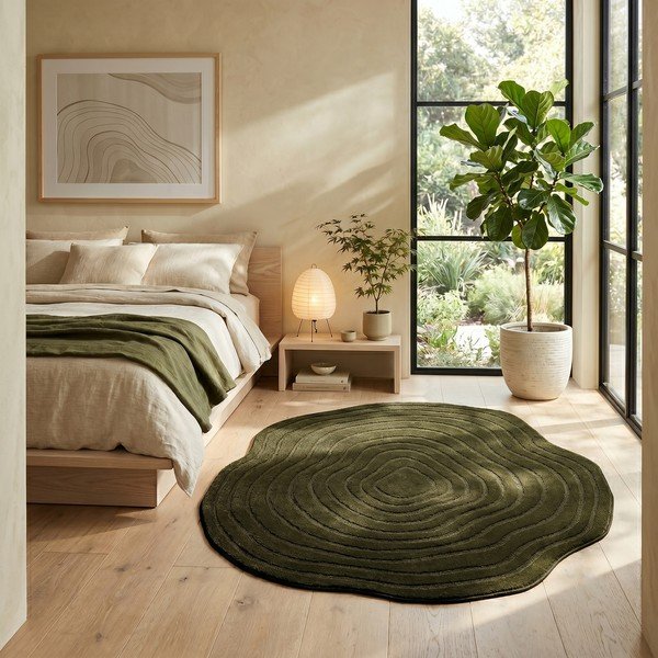 Tamno zeleni tepih 160x230 cm Pebble – ESTE-image-1