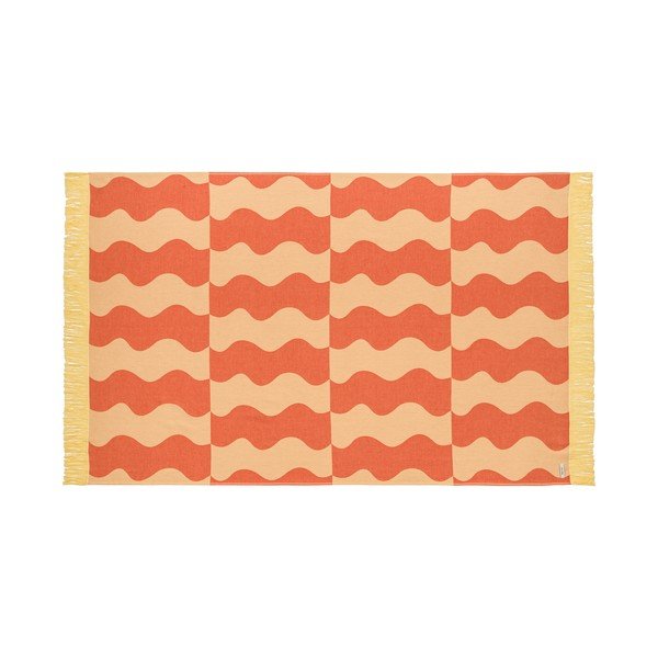 Žuti /narančasti pamučan ručnik za plažu 100x160 cm Nuno – noo.ma