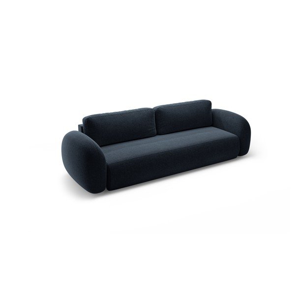 Tamno plava sklopiva/s prostorom za odlaganje sofa od šenila 262 cm Tonale – Cosmopolitan Design-image-2