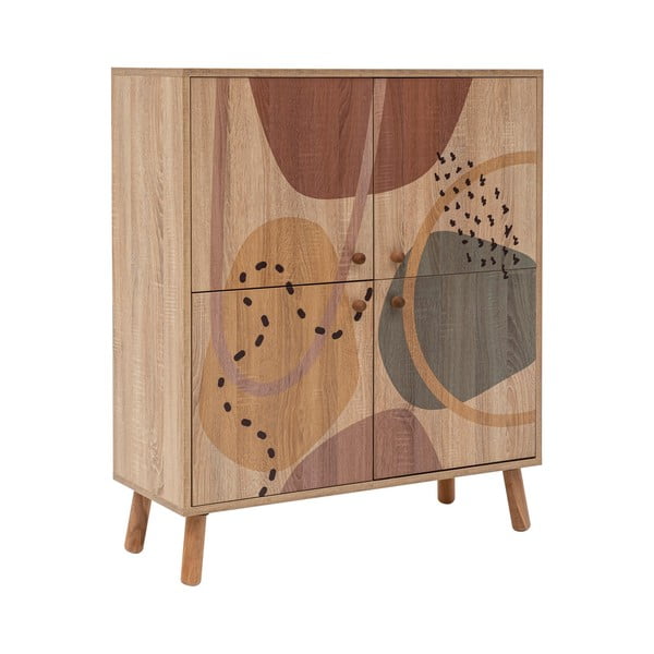 Ormarić u dekoru hrasta u prirodnoj boji 95x111 cm Multilux – Kalune Design-image-2