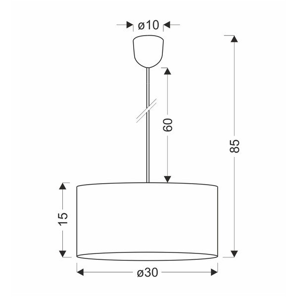 Bež viseća svjetiljka s tekstilnim sjenilom ø 30 cm Papirus – Candellux Lighting-image-2