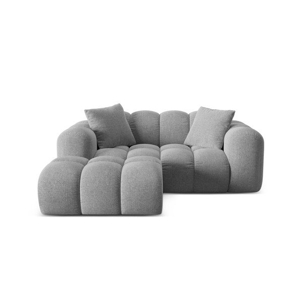 Svijetlo siva kutna garnitura od šenila (s lijevim kutom/s ležaljkom) Treno – Cosmopolitan Design