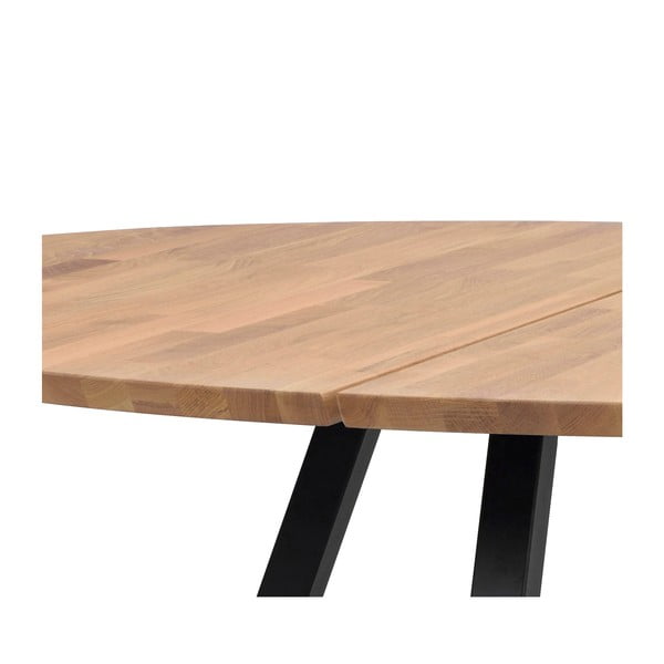 Okrugli blagovaonski stol s hrastovom pločom 150x150 cm Carradale - Rowico-image-1