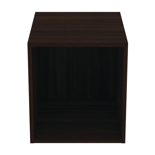 Tamno smeđi nizak/zidni kupaonski ormarić u dekoru hrasta 40x44 cm i.Life B – Ideal Standard