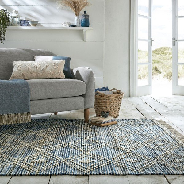 Plavi pamučni tepih Flair Rugs Lissie, 120 x 170 cm-image-4